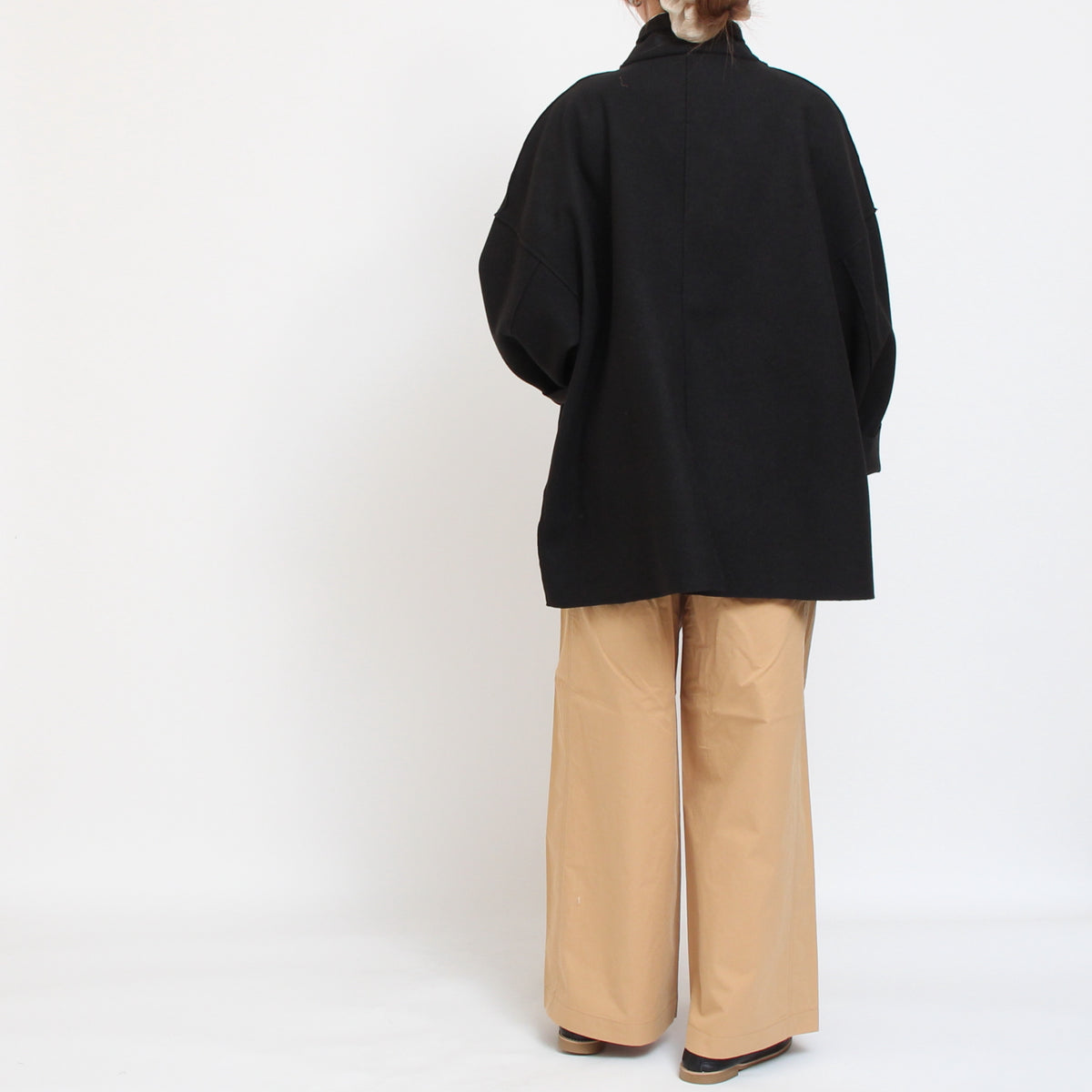 【70%OFF】【BLACKのみ ラスト1点】リバティ使いウールライクジャケット(2509)