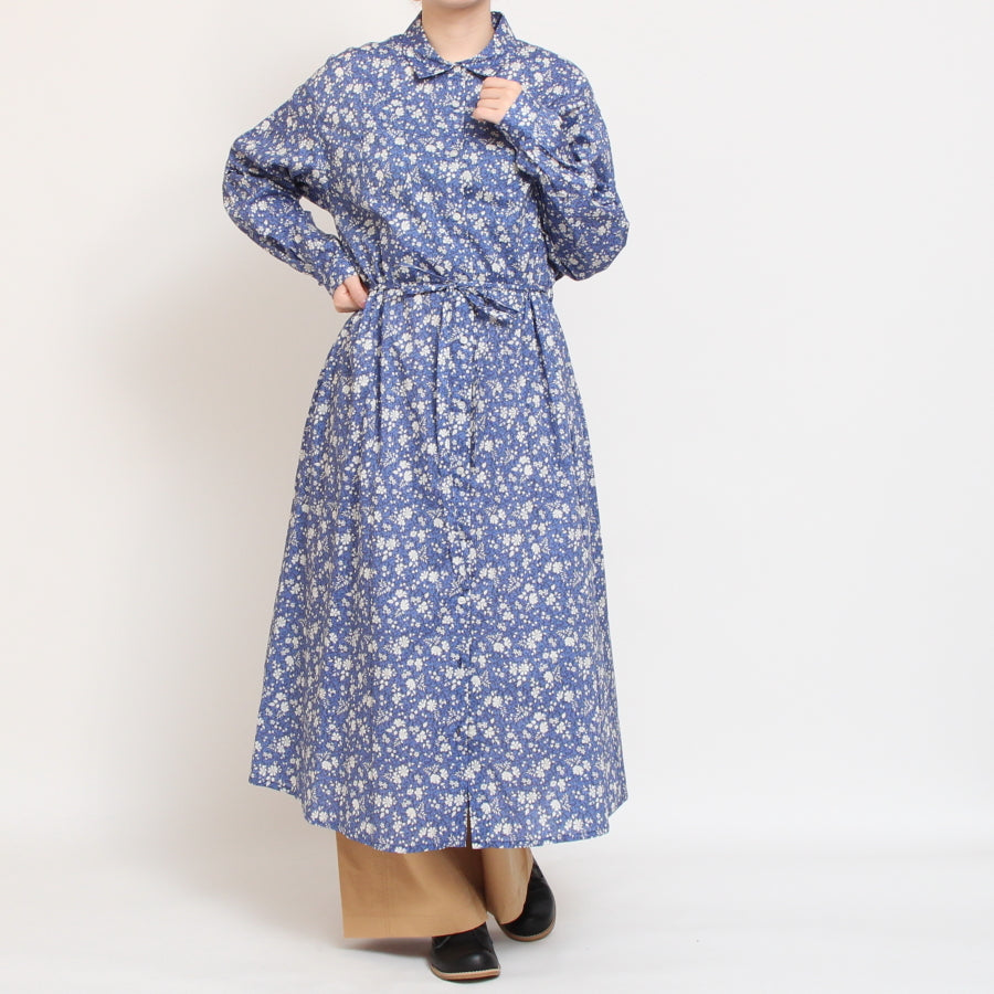 【20%OFF】【Online Shopのみ! ラスト1点ずつ】リバティ共布ベルトワンピース(2509)