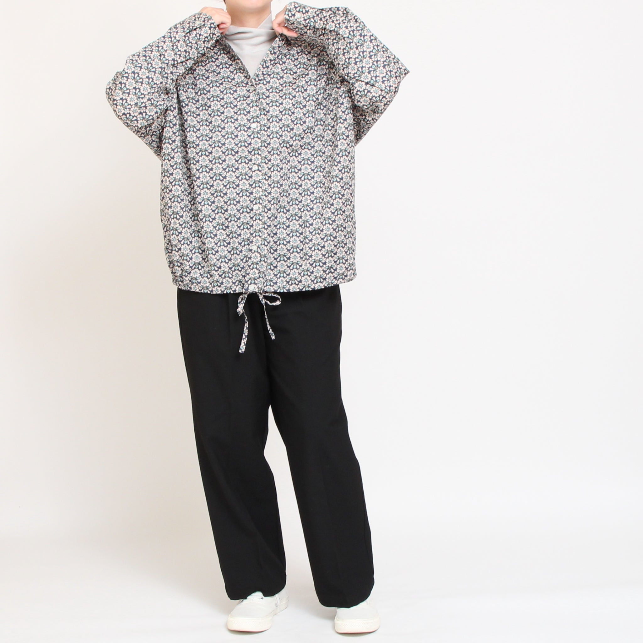 【20%OFF】【残り僅か】リバティドロストコクーンシャツ(2509)