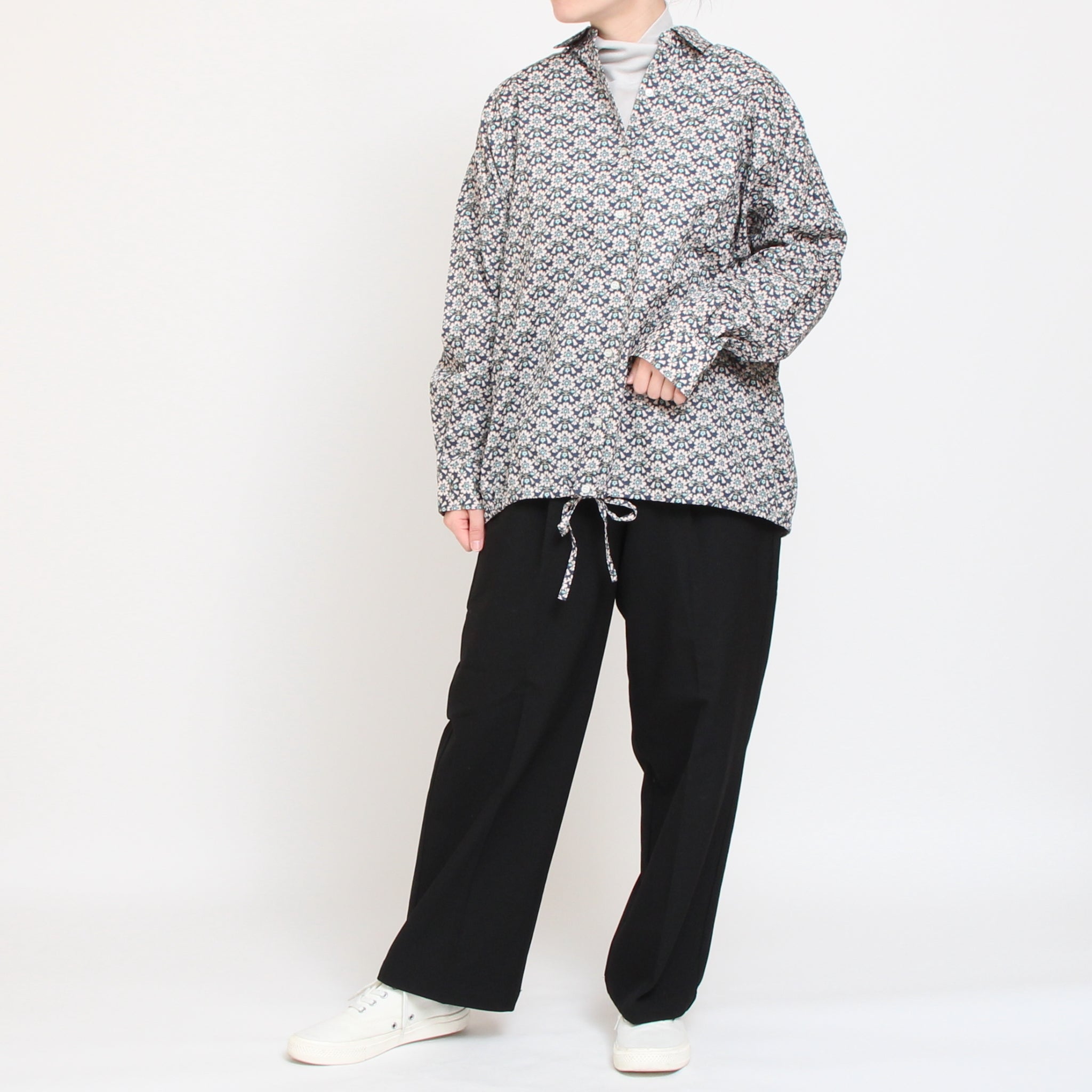 【20%OFF】【残り僅か】リバティドロストコクーンシャツ(2509)