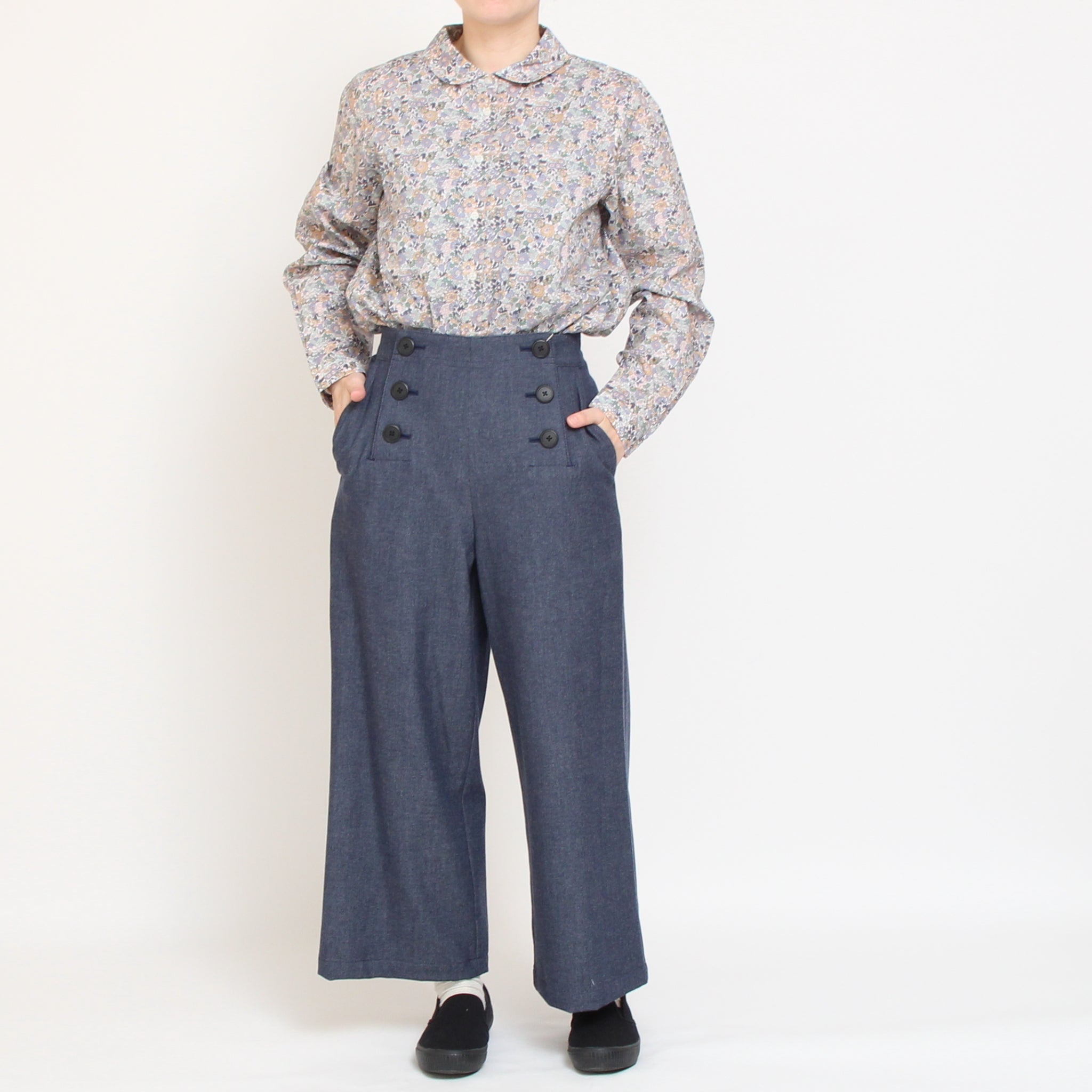 【20%OFF】【BEIGEのみ ラスト1点】リバティフラットカラーボックスシャツ(2509)