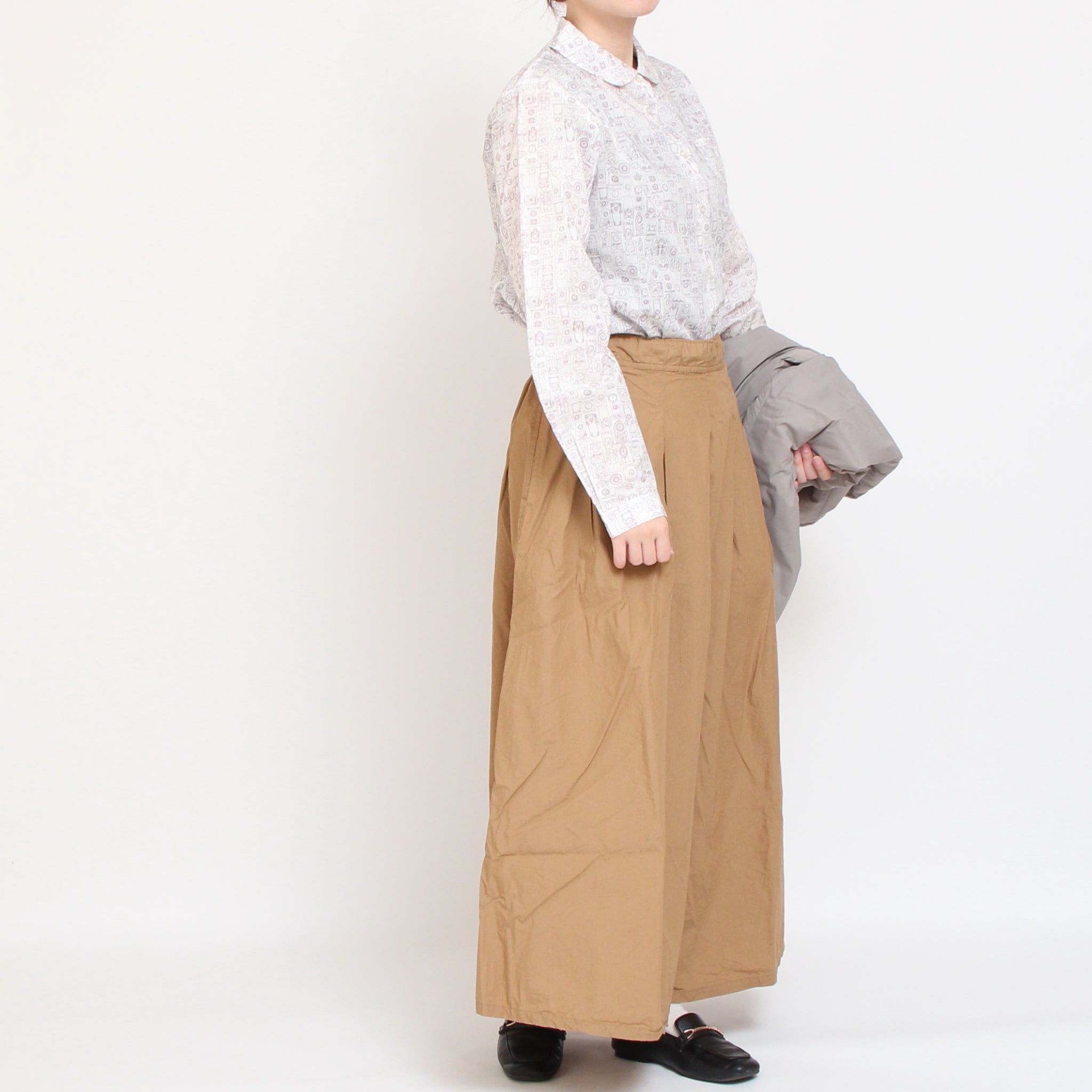 【20%OFF】【BEIGEのみ ラスト1点】リバティフラットカラーボックスシャツ(2509)