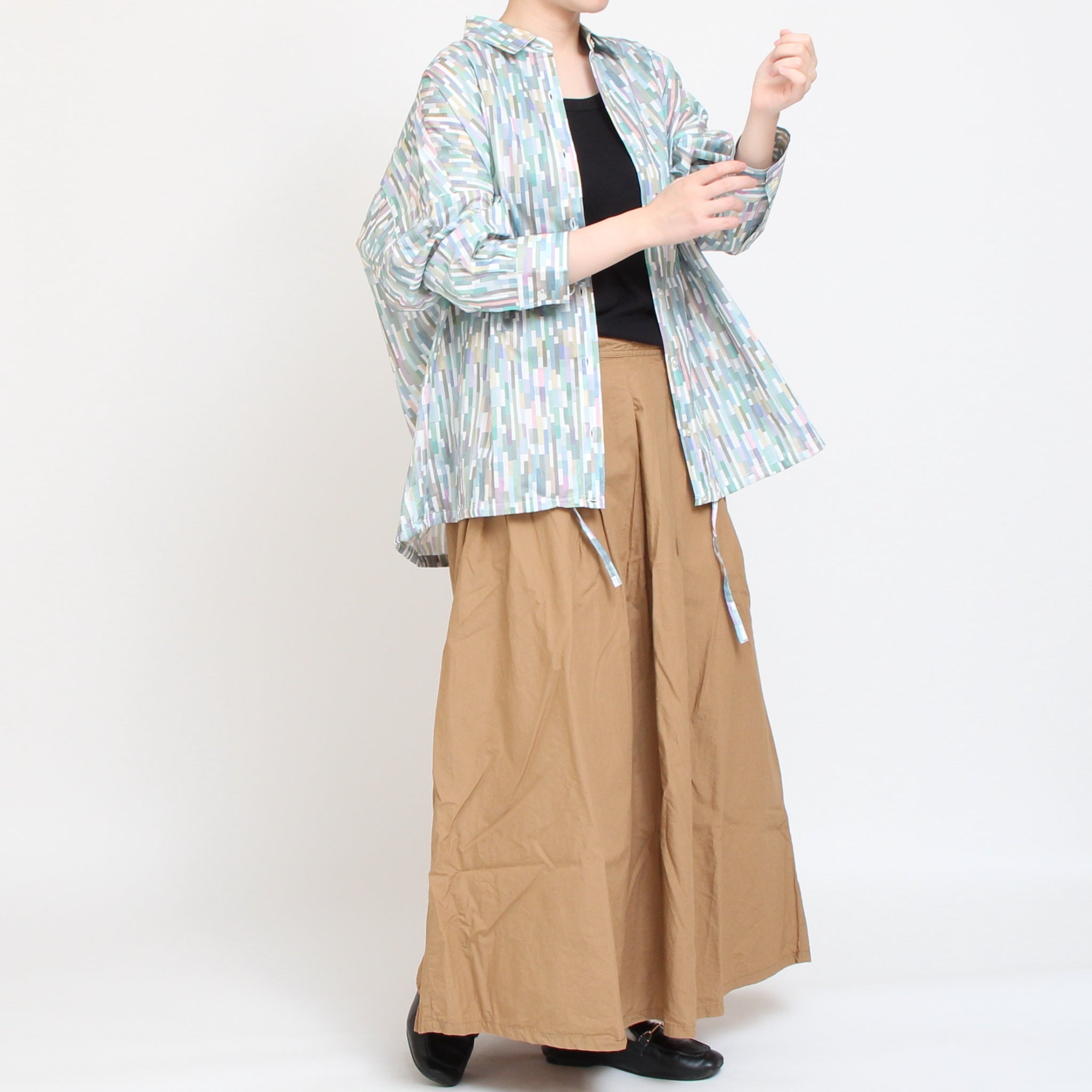 【20%OFF】【残り僅か】リバティドロストコクーンシャツ(2509)