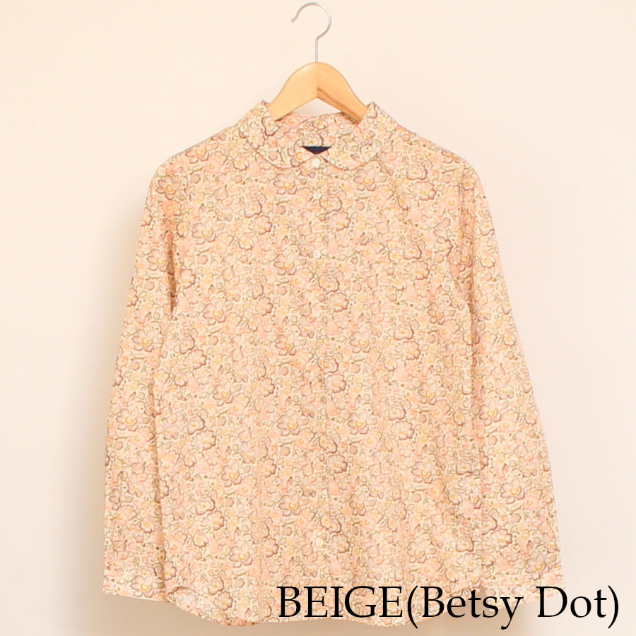【20%OFF】【BEIGEのみ ラスト1点】リバティフラットカラーボックスシャツ(2509)