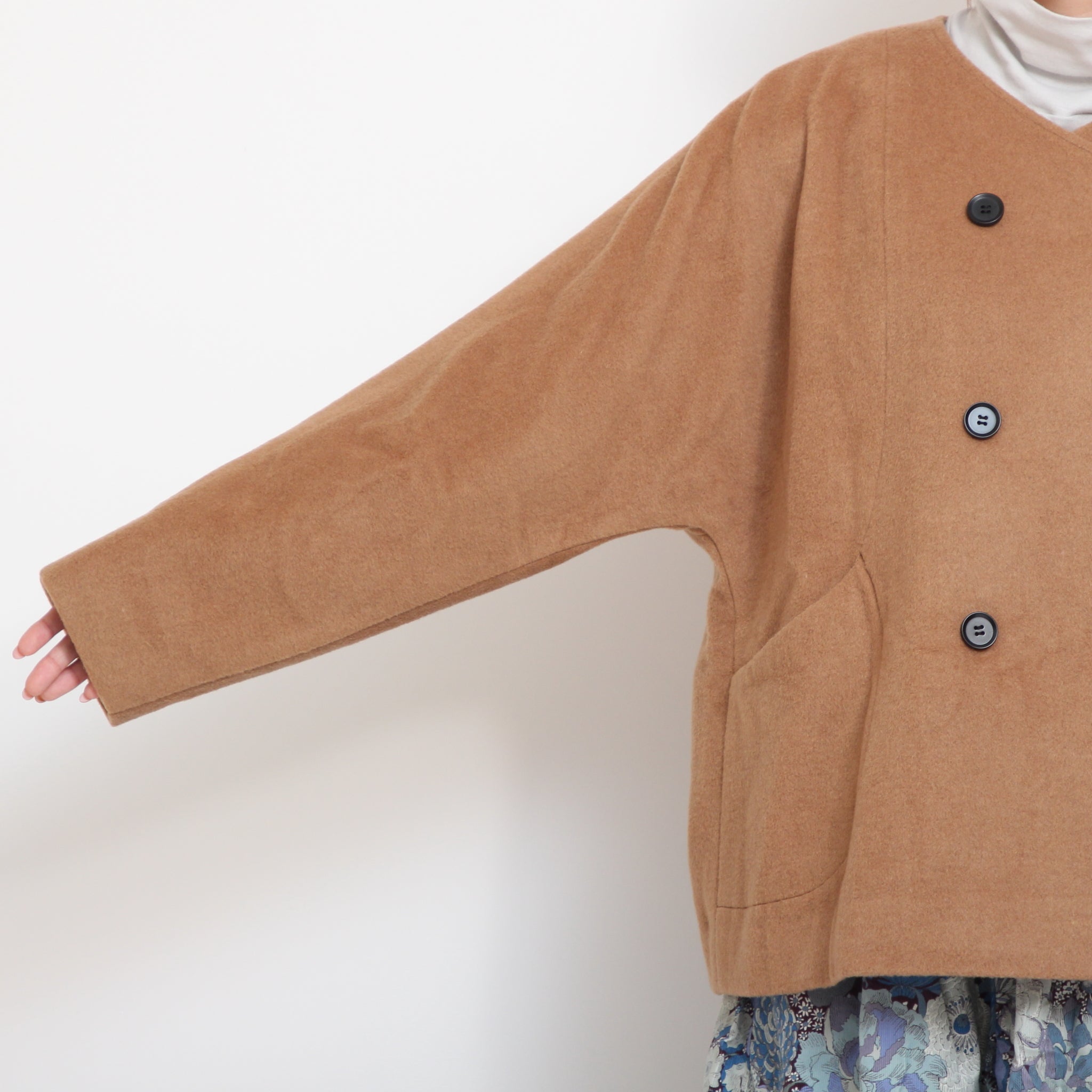 【MOCHAラスト1点】Vent d'ouestライトシャギーメルトンジャケット2510