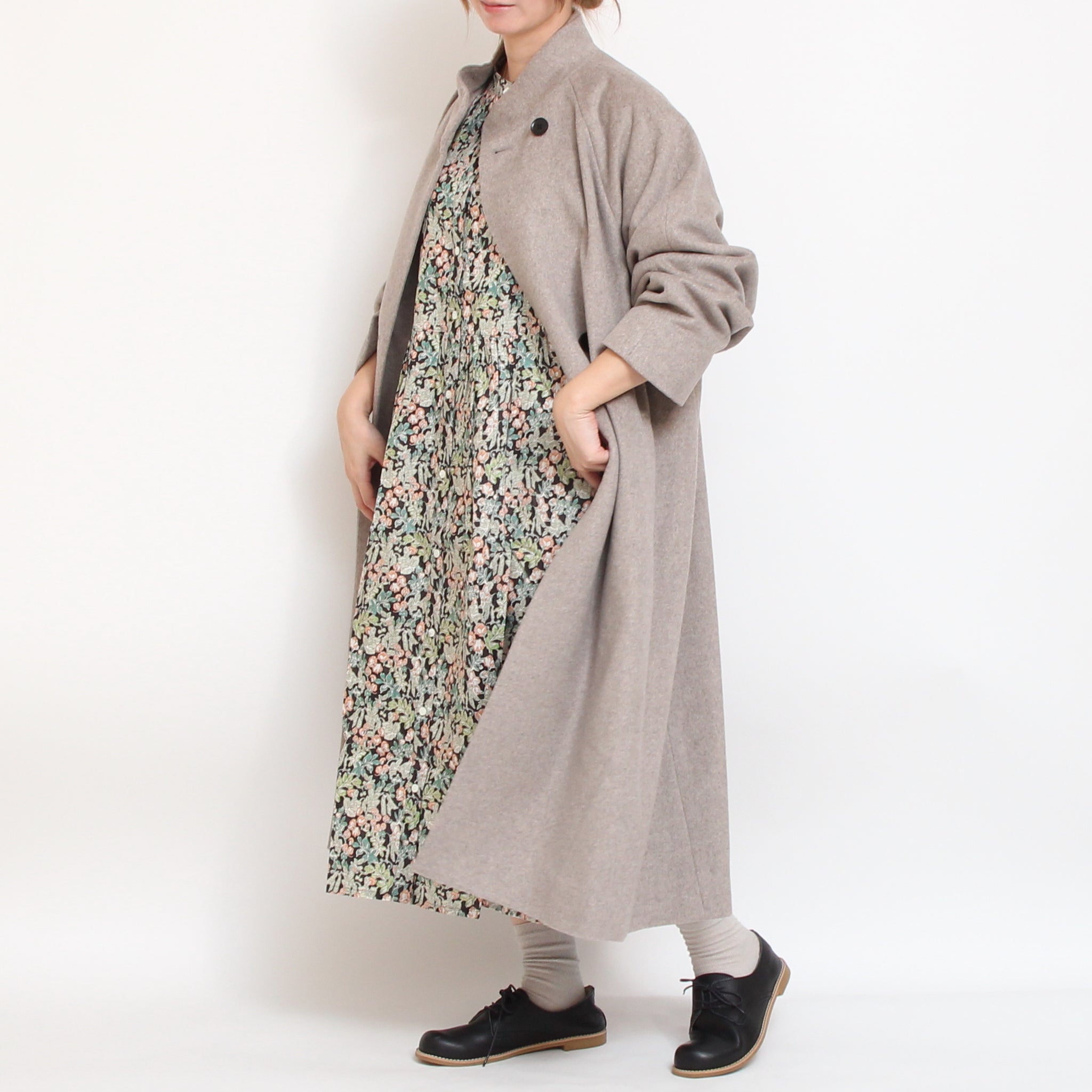 【20%OFF】【GREEN残り僅か】リバティヨーク切替ギャザーワンピース(2510)