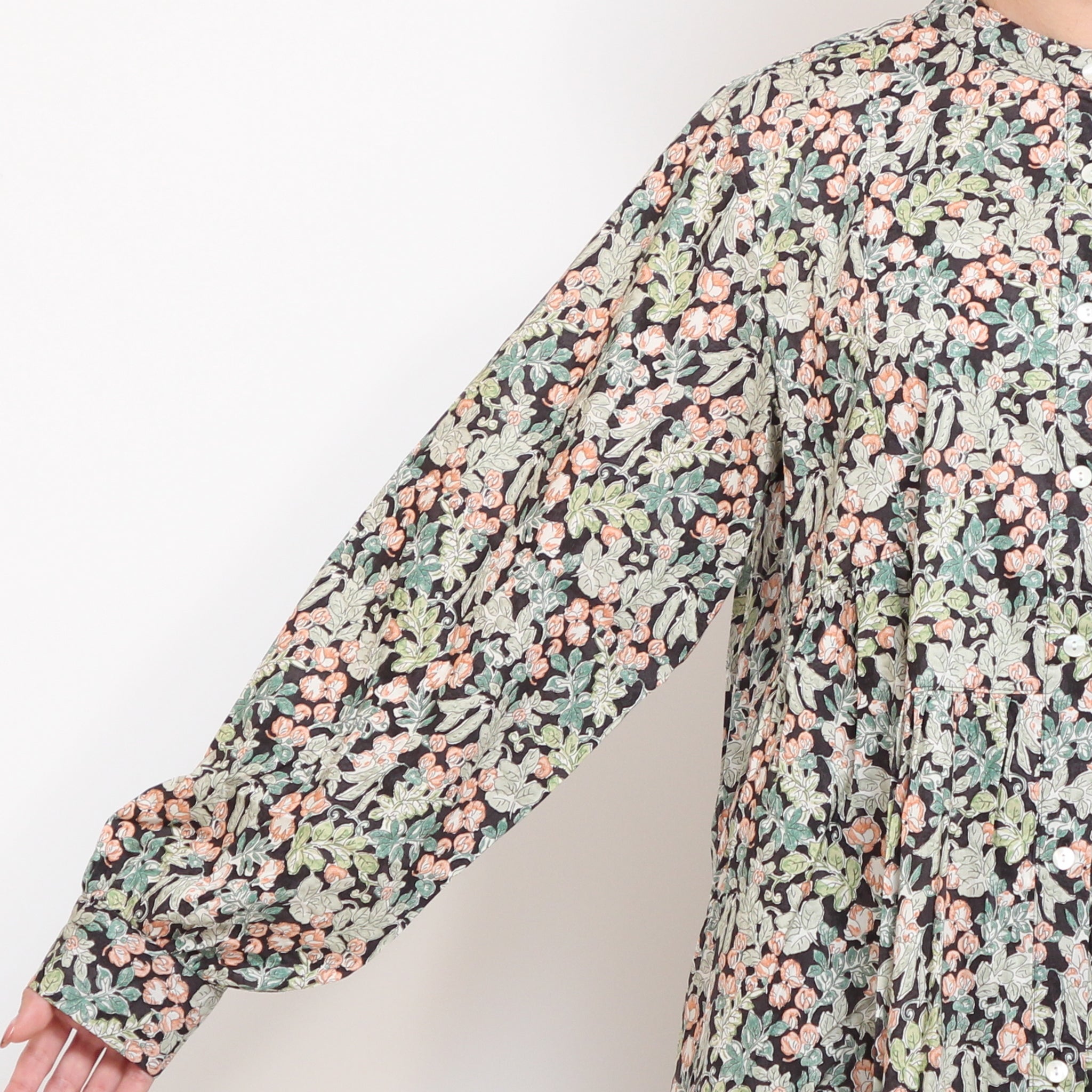 リバティヨーク切替ギャザーワンピース(2510)