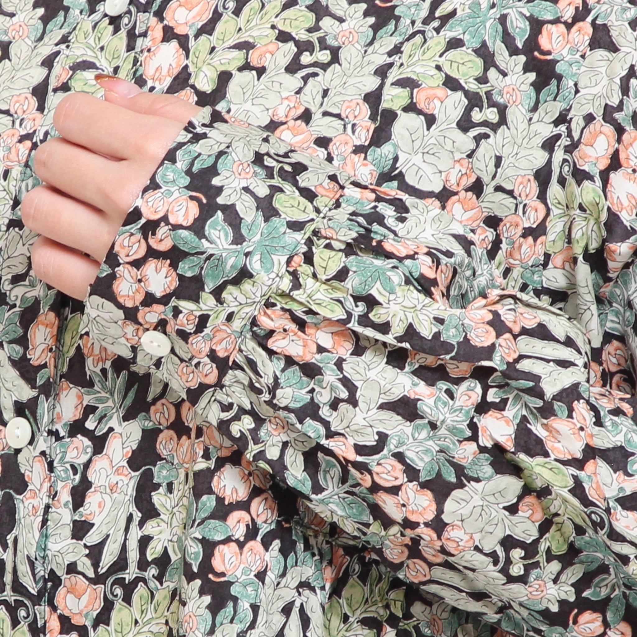 リバティヨーク切替ギャザーワンピース(2510)