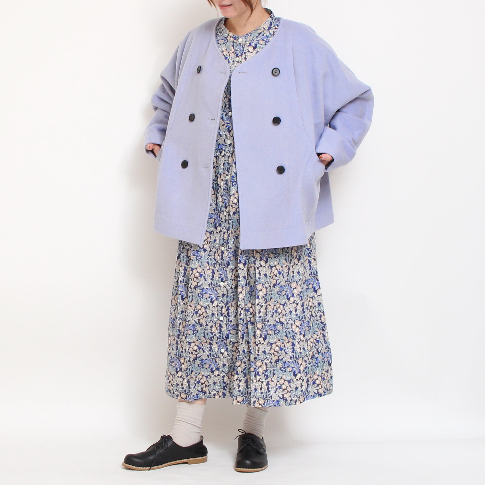 【20%OFF】【GREEN残り僅か】リバティヨーク切替ギャザーワンピース(2510)