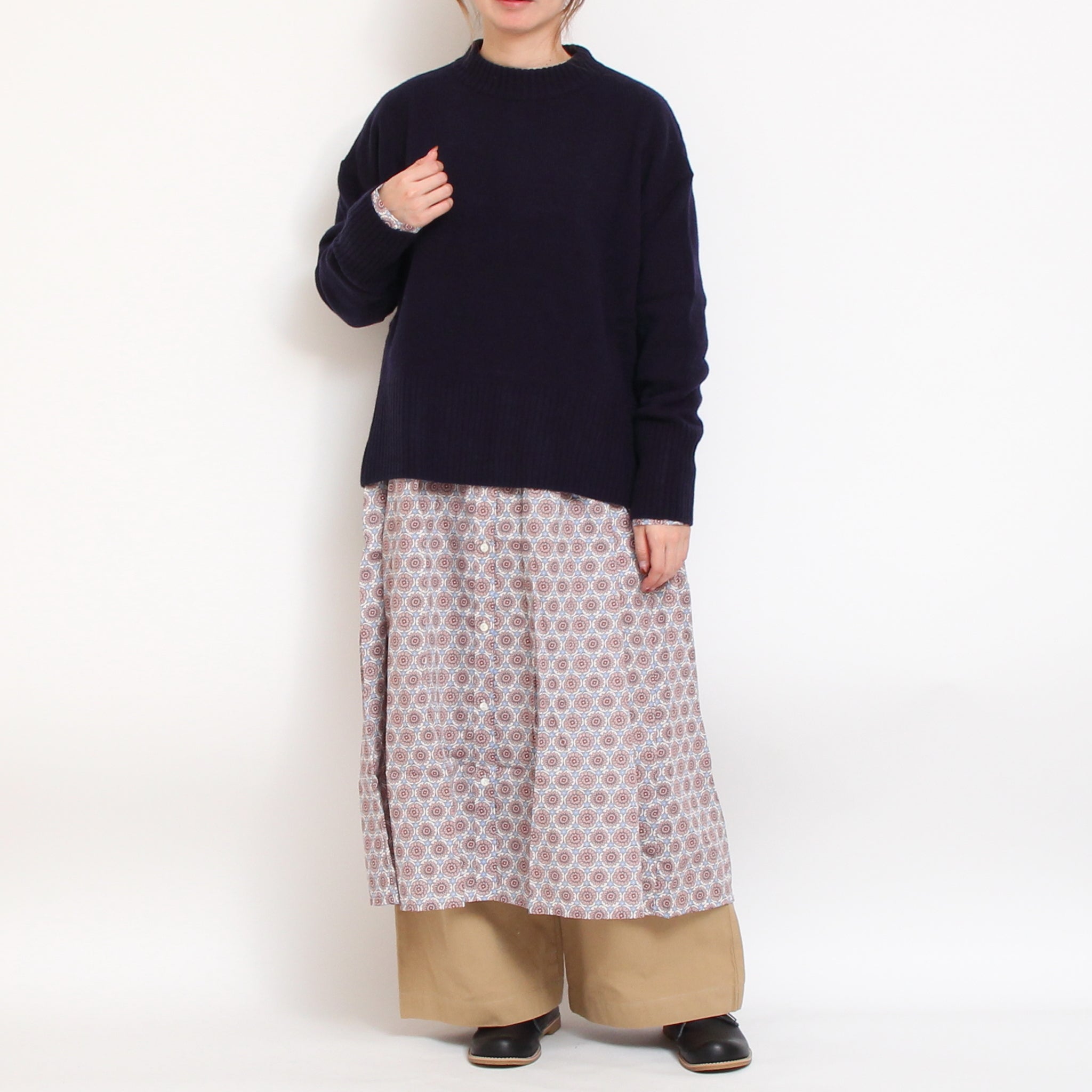 【20%OFF】【GREEN残り僅か】リバティヨーク切替ギャザーワンピース(2510)