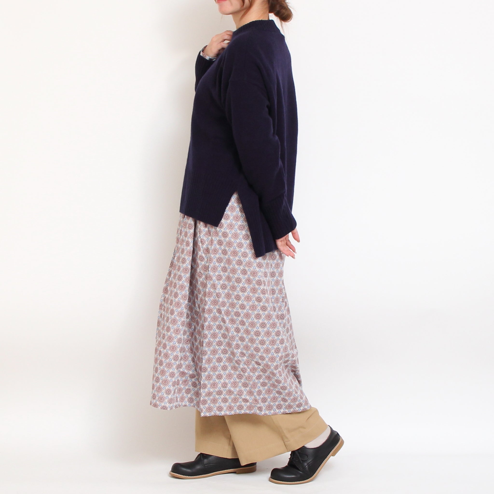 【20%OFF】【GREEN残り僅か】リバティヨーク切替ギャザーワンピース(2510)