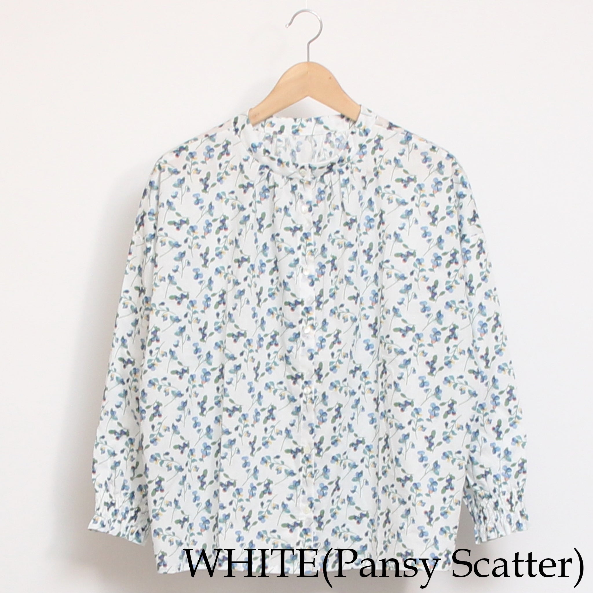 【20%OFF】【KHAKIのみ ラスト1点】リバティ2WAYスタンドブラウス(2510)