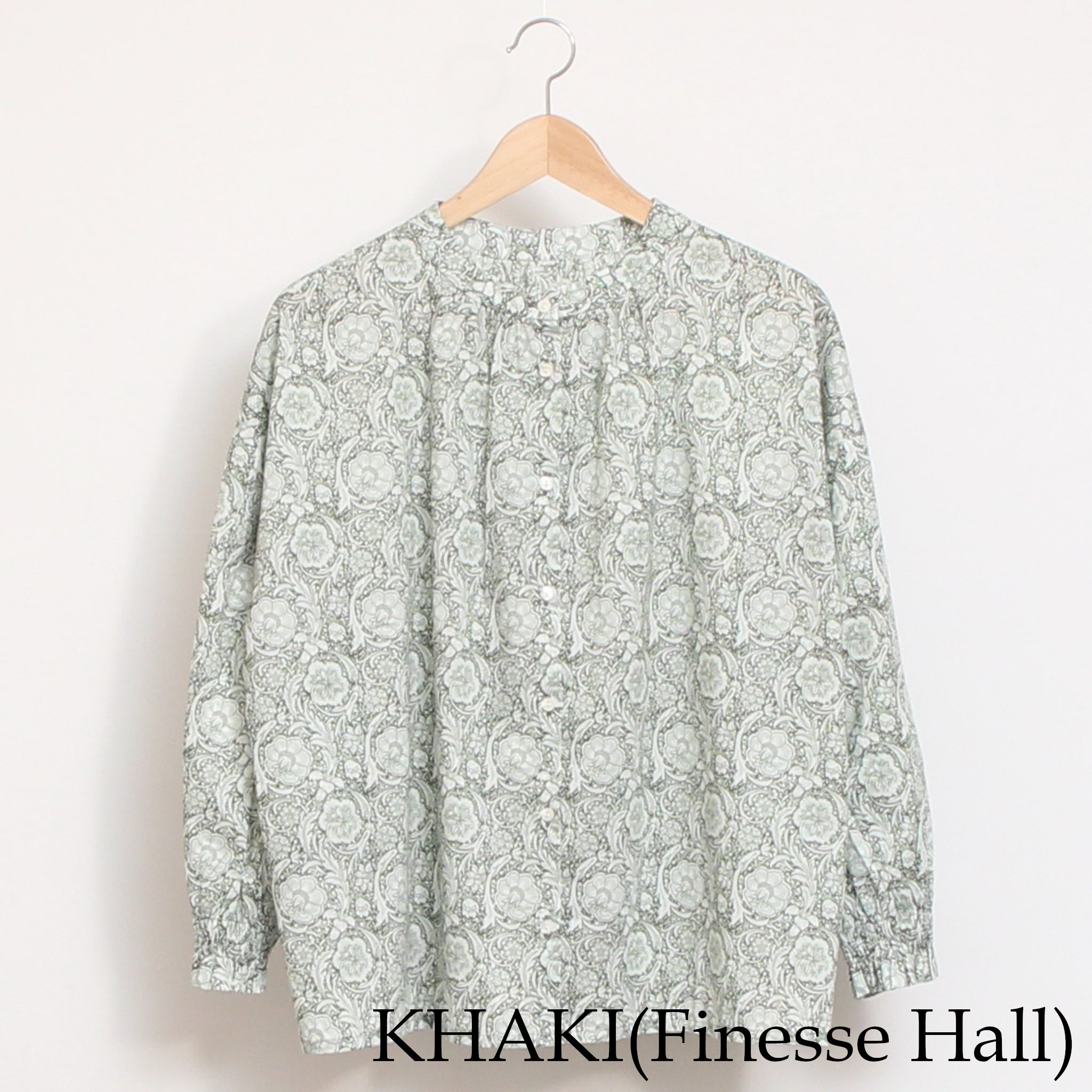 【20%OFF】【KHAKIのみ ラスト1点】リバティ2WAYスタンドブラウス(2510)