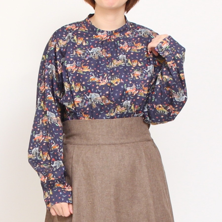 【20％OFF】【NAVYのみ残り僅か】24animals前後差モックネックプルオーバー(2409)