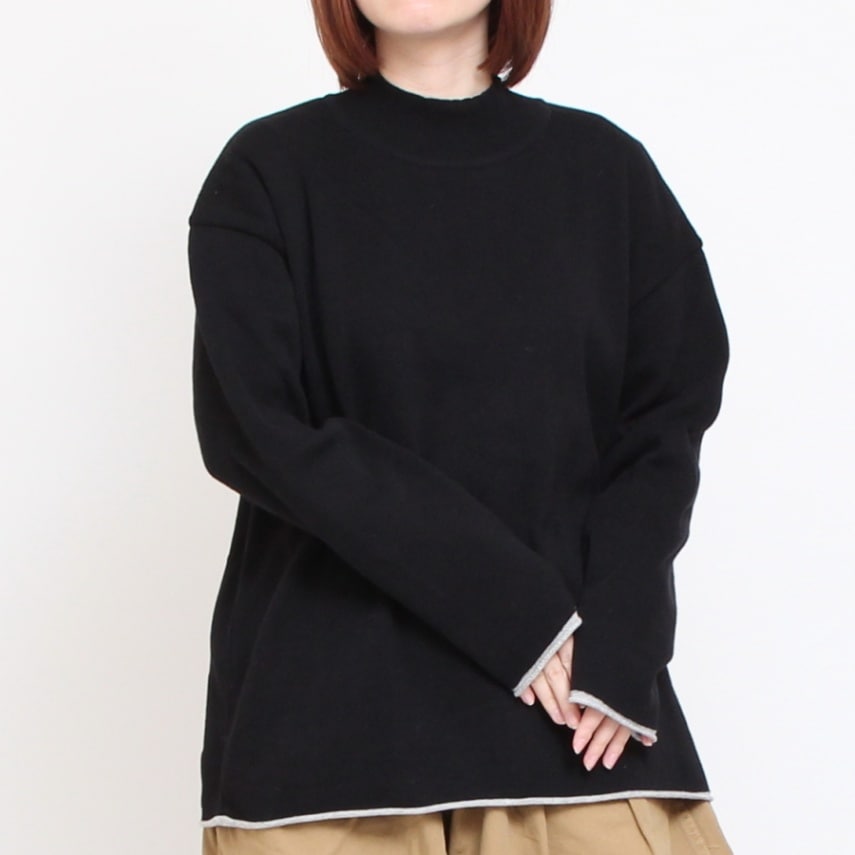 【再値下げ】NARUロール配色ニットプルオーバー