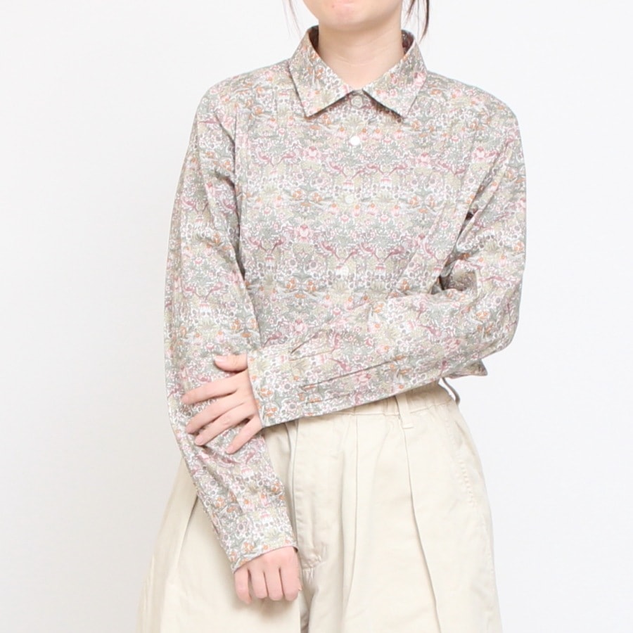 【KHAKI・BLUE サイズ２のみ ラスト１点ずつ】リバティ長袖レギュラーシャツ(2501)