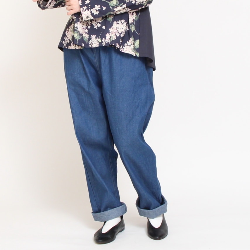 【BLACKラスト１点】NARUムラデニムストレートパンツ