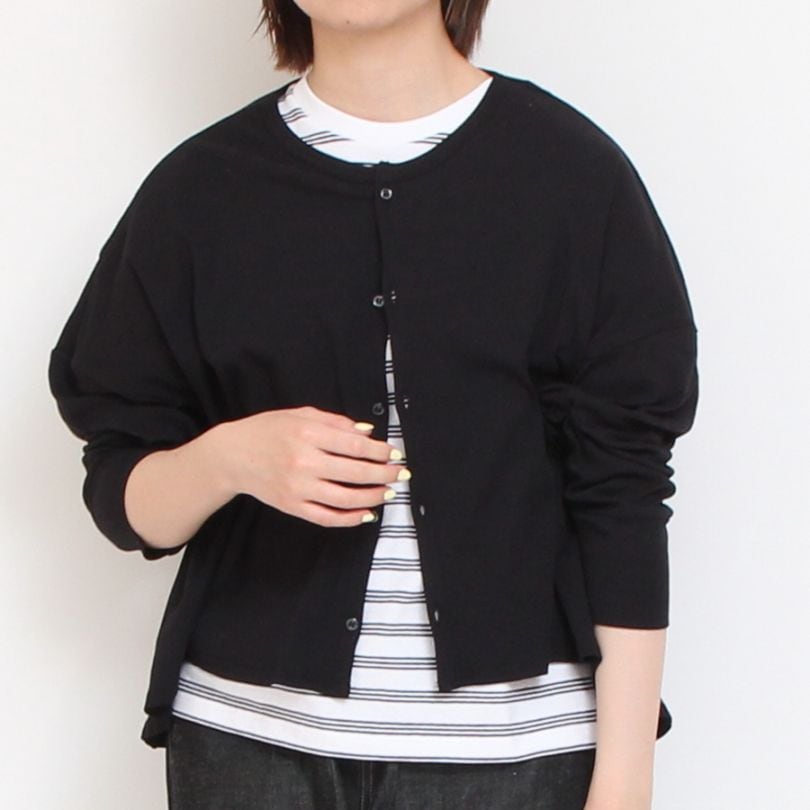 NARU ガーゼフライス ショートカーディガン