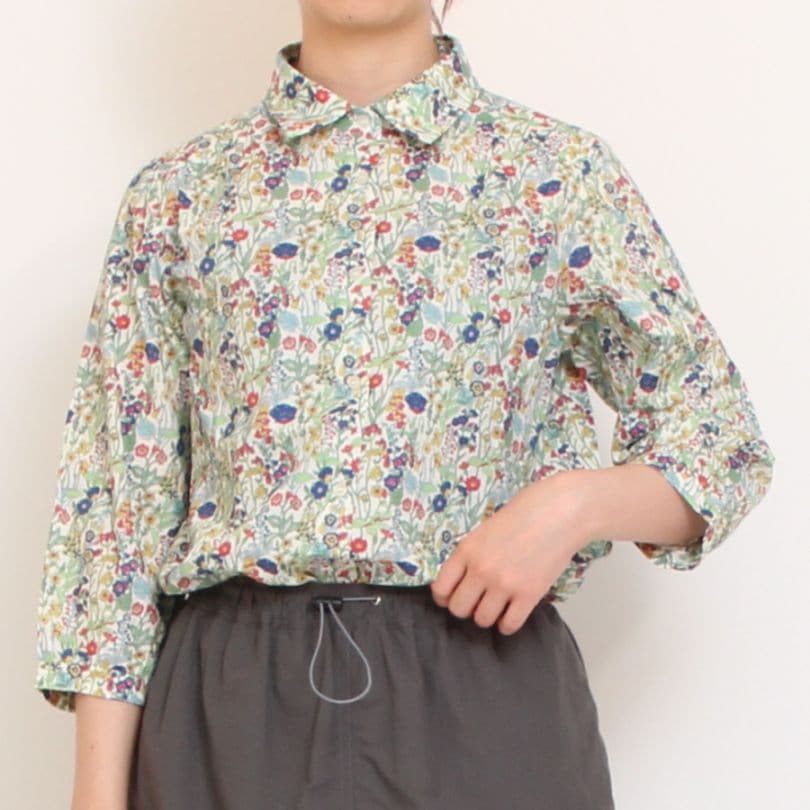 【20%OFF】【残り僅か】HOKKOH 7分袖レギュラーシャツ(2506)