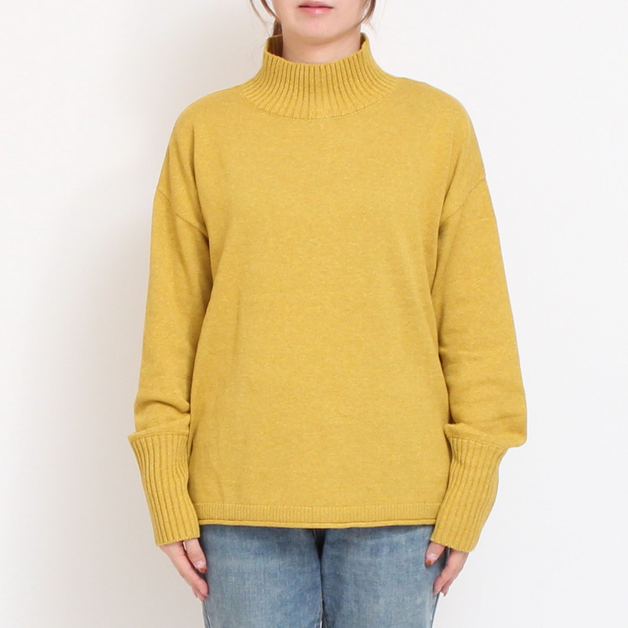 【WINE・NAVY残り僅か】 mao madeソフトコットンハイネックプルオーバー2510