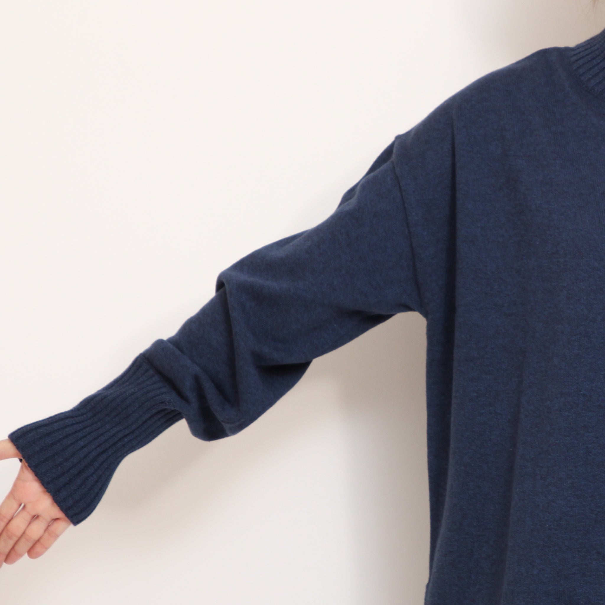 【WINE・NAVY残り僅か】 mao madeソフトコットンハイネックプルオーバー2510