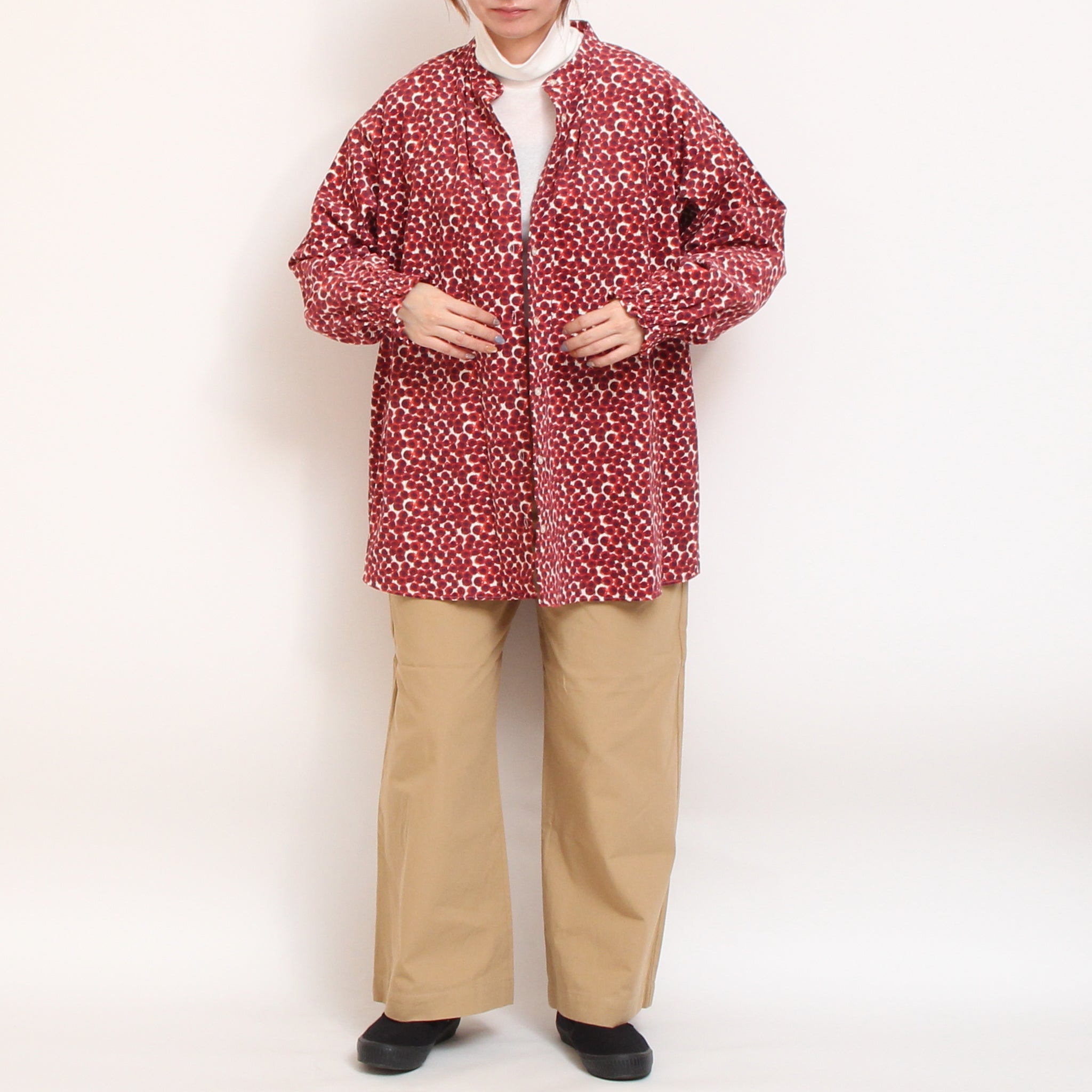 コーデュロイLIBERTY袖シャーリングチュニック2511