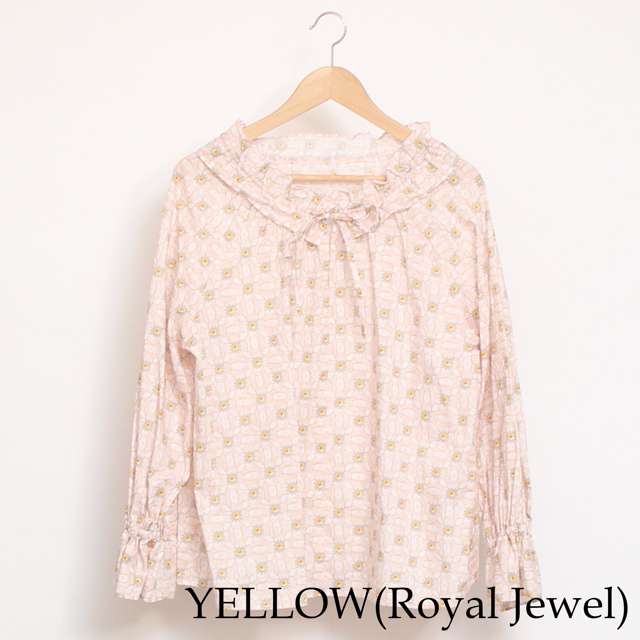 【本店限定商品】 LIBERTYギャザーフリルカラーブラウス