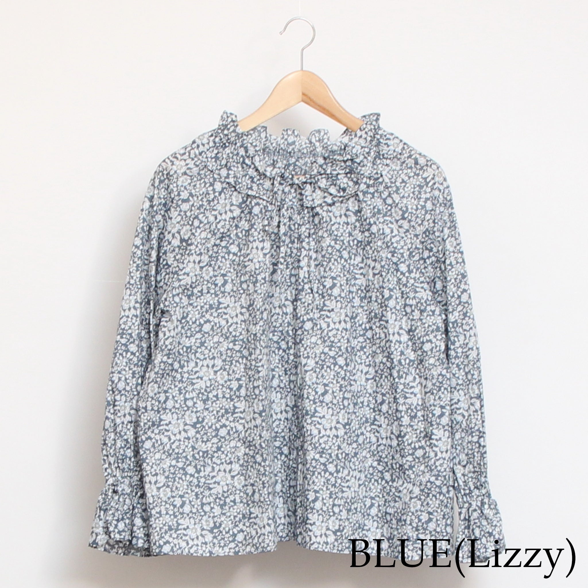 【本店限定商品】 LIBERTYギャザーフリルカラーブラウス