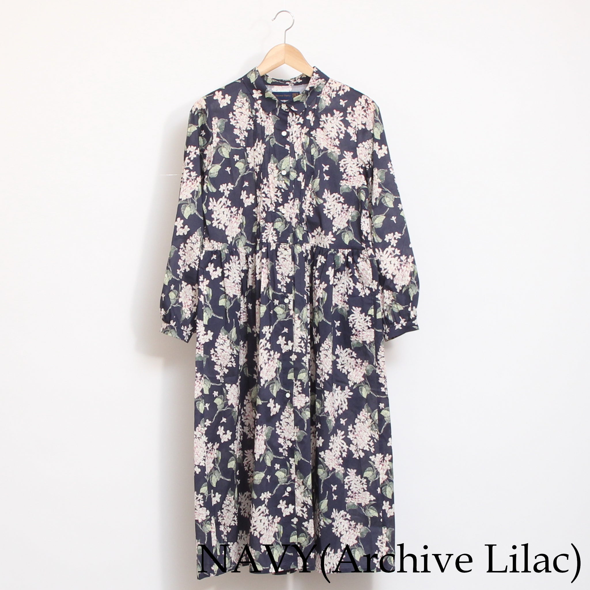 【30%OFF】【NAVYラスト１点】リバティウェーブタックワンピース(2601)