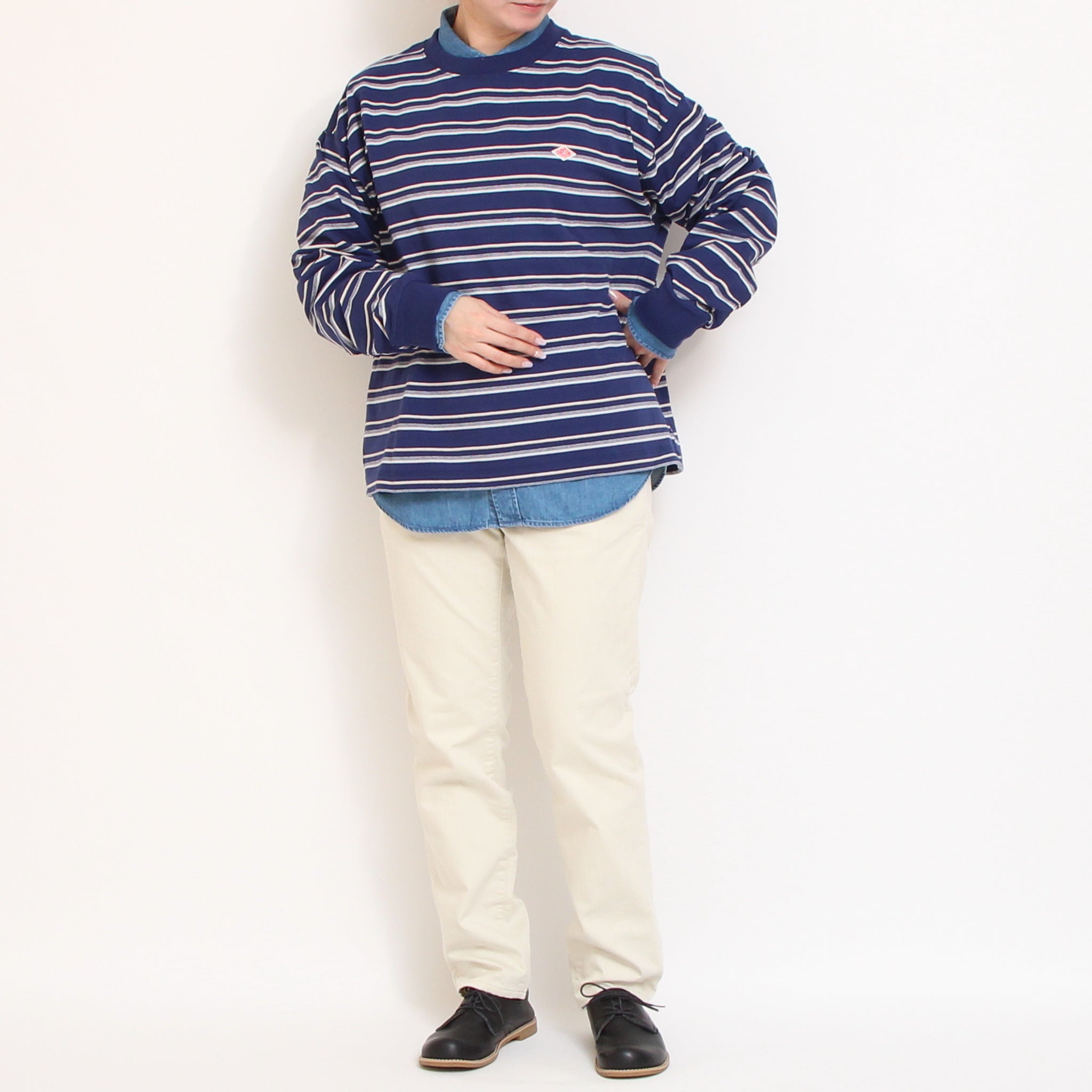 DANTON長袖Tシャツ(STRIPE)