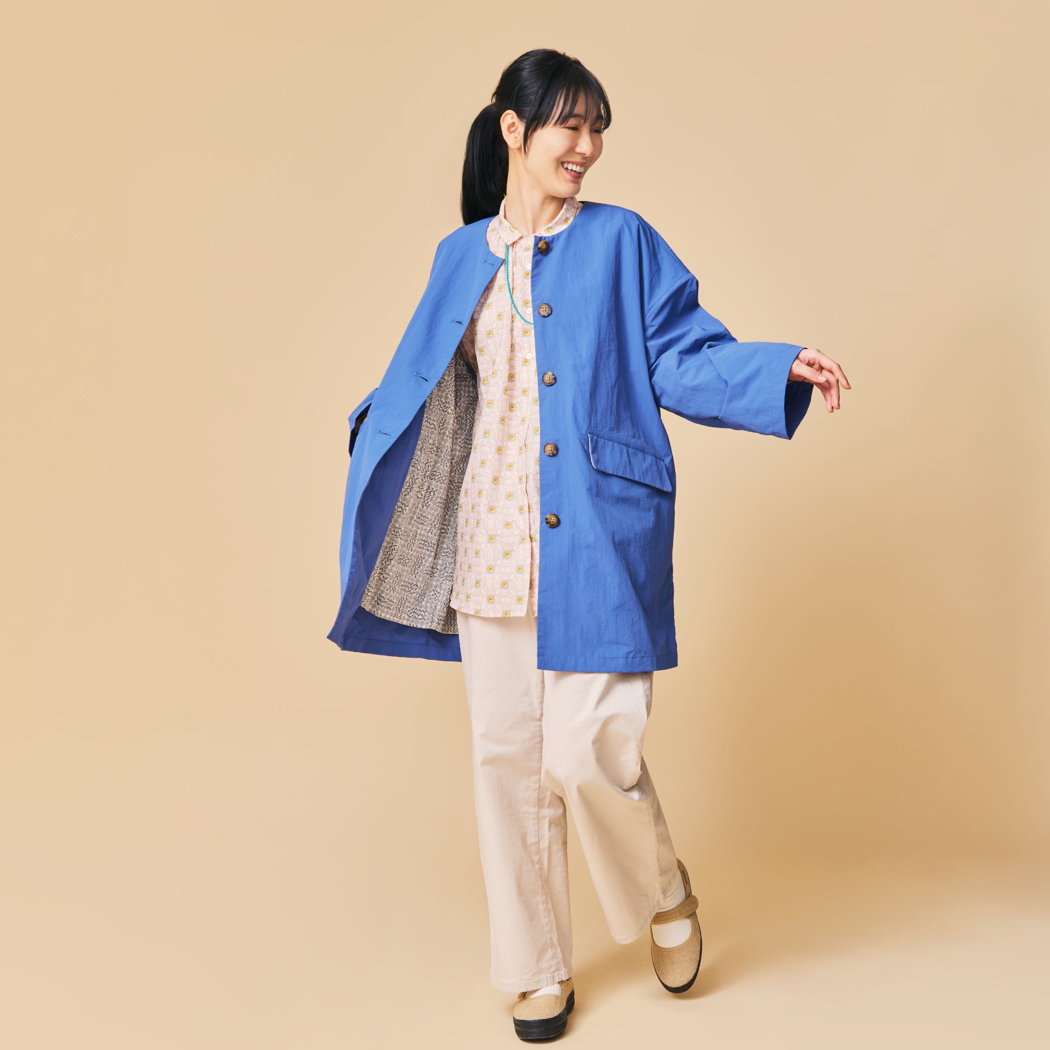 【30%OFF】【KHAKIラスト1点】リバティAラインチュニック(2603)