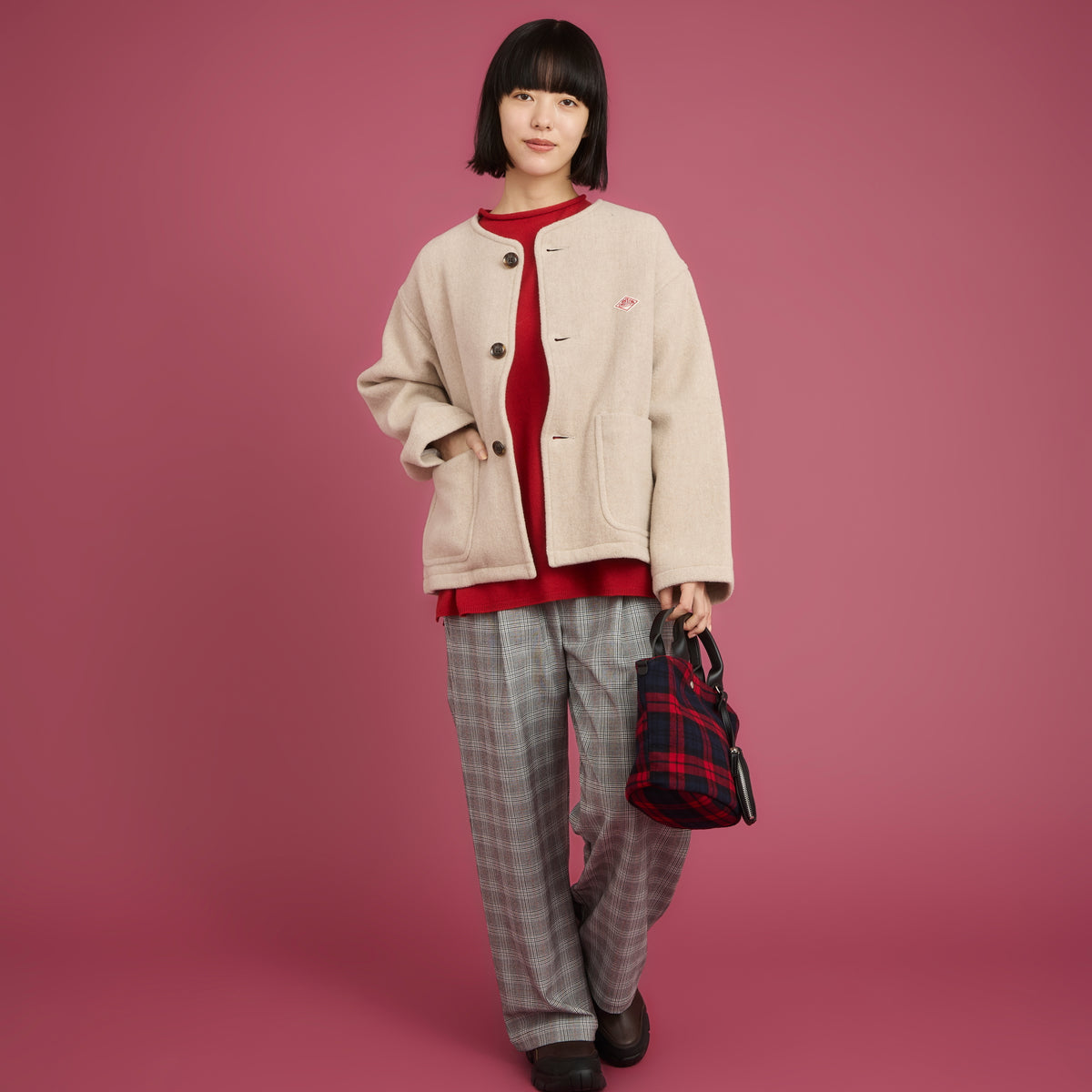 OTA KNITファインラムフレアープルオーバー