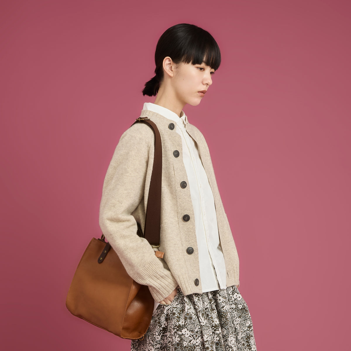 OTA KNIT ソフトウールハイネックカーディガン