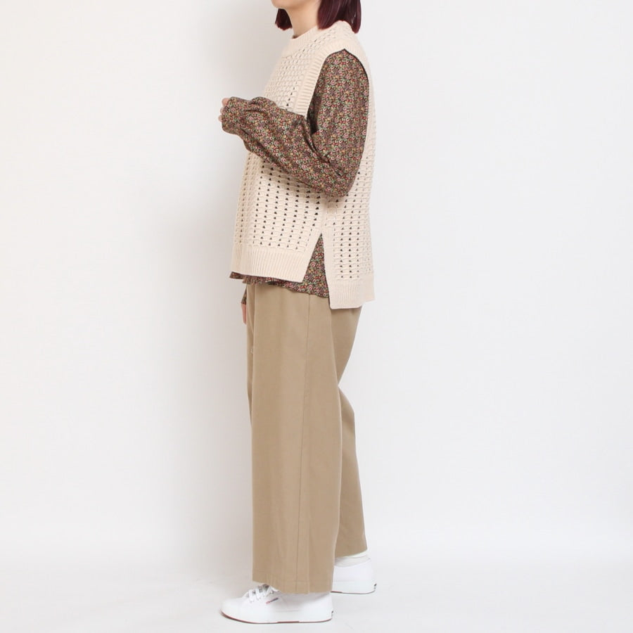 【再値下げ・40%OFF】【WINEのみ ラスト1点】エアリーコットLIBERTYスタンドカラーシャツ(2311)