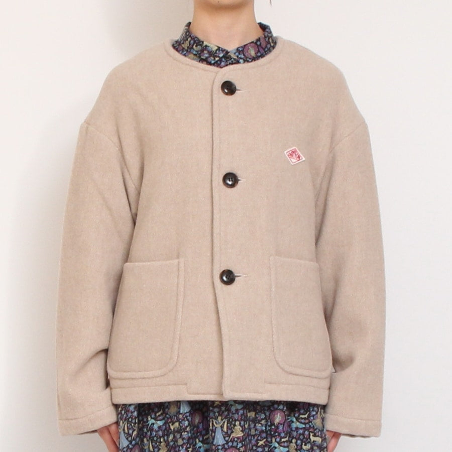 【BEIGE・MOCHAラスト１点ずつ】DANTONウールライトパイル ノーカラージャケット24