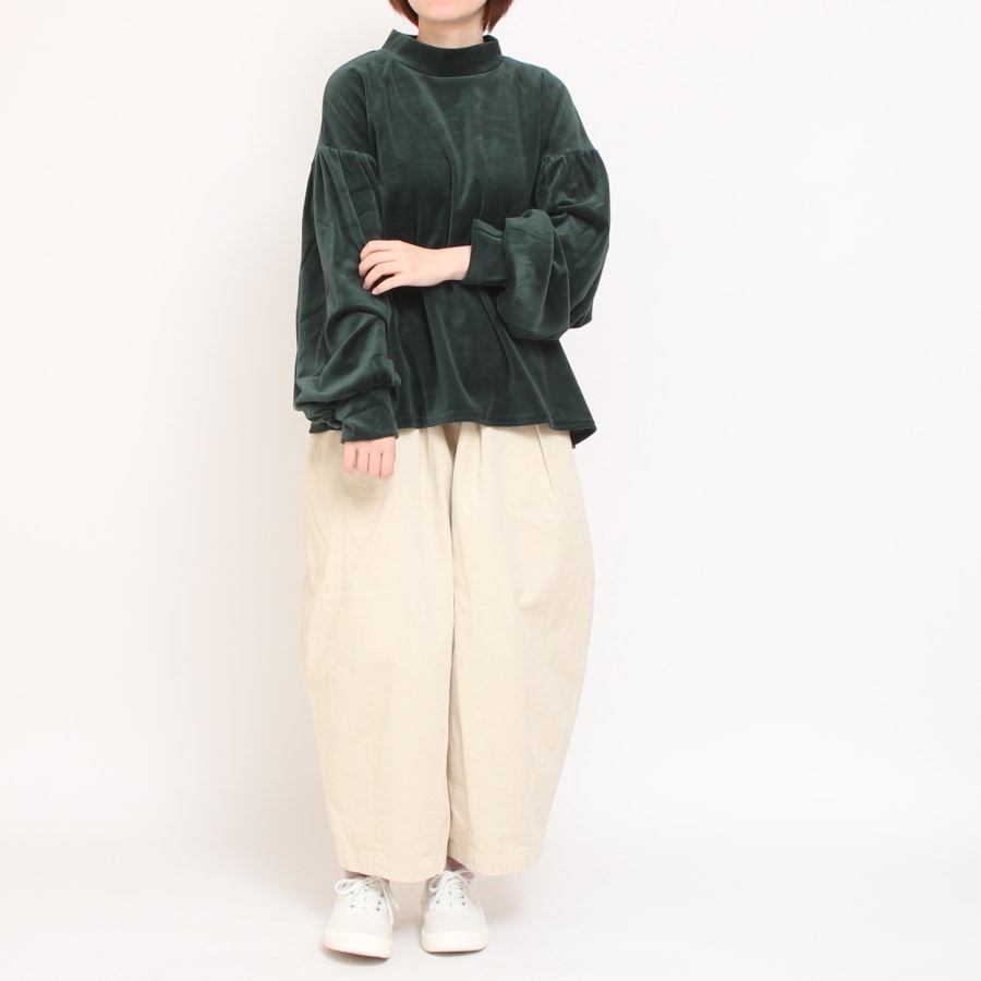 【50%OFF】【GRAYのみラスト１点】NARUベロアラウンドプルオーバー