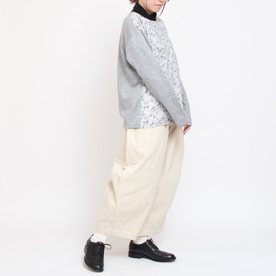 【20％OFF】【BEIGE・GRAYのみ ラスト1点ずつ】LIBERTY MIXボートネックプルオーバー67042