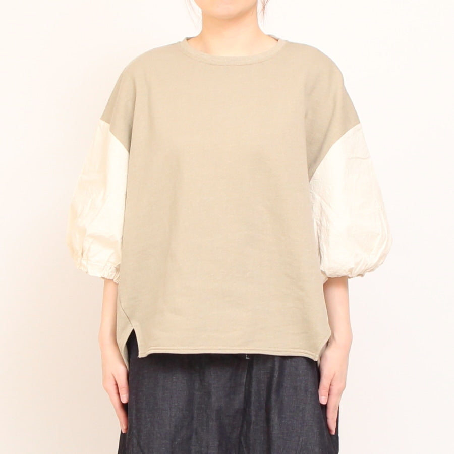 【再値下げ】NARU裏毛×シーチングワッシャープルオーバー