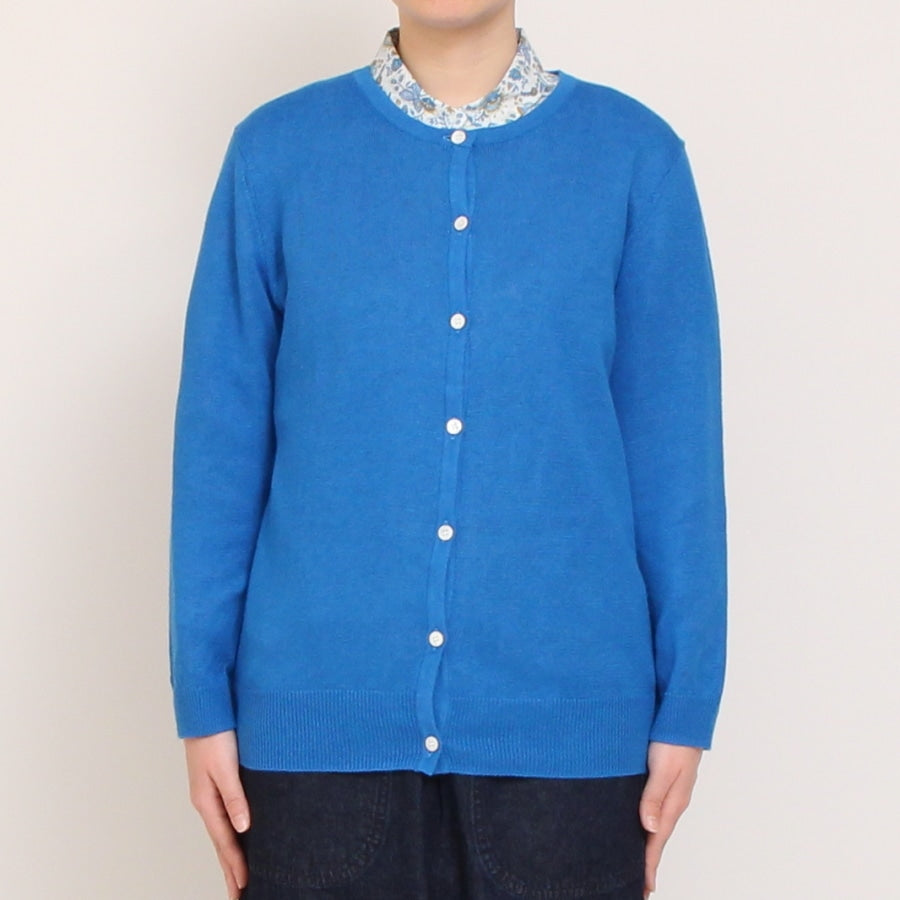 【BLACKのみ残り僅か】mao made UVカットリネン クルーネックカーディガン25