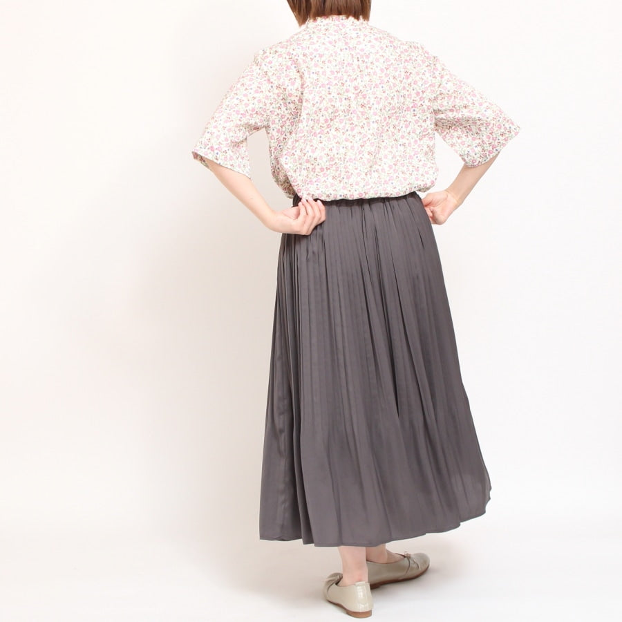 【再値下げ】【PINKのみ ラスト１点】フランダースリネンLIBERTY フロントフリルシャツ(2506)
