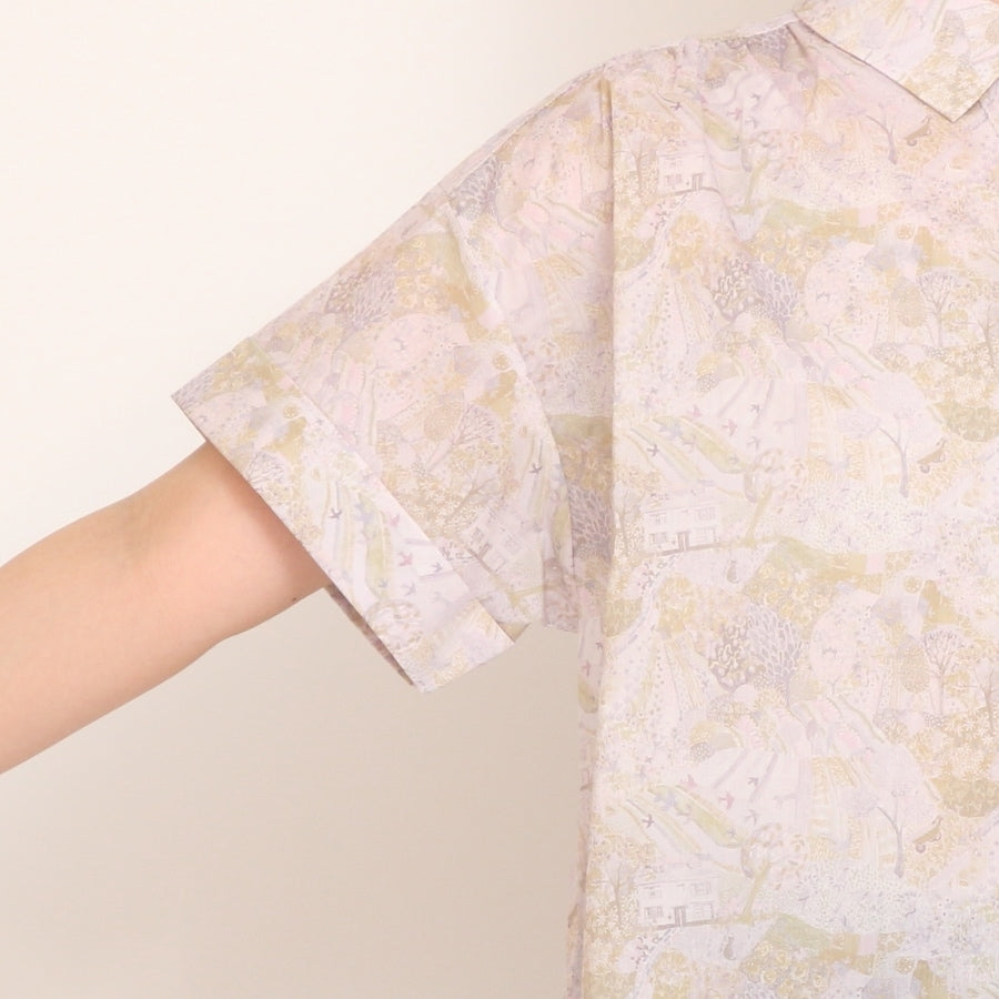 【30％OFF】【SAXのみ ラスト1点】LIBERTYロールアップ半袖シャツ(2506)