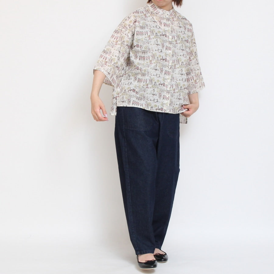 【30%OFF】【RED 残り僅か】リバティ前後差サイドスリットシャツ(2507)