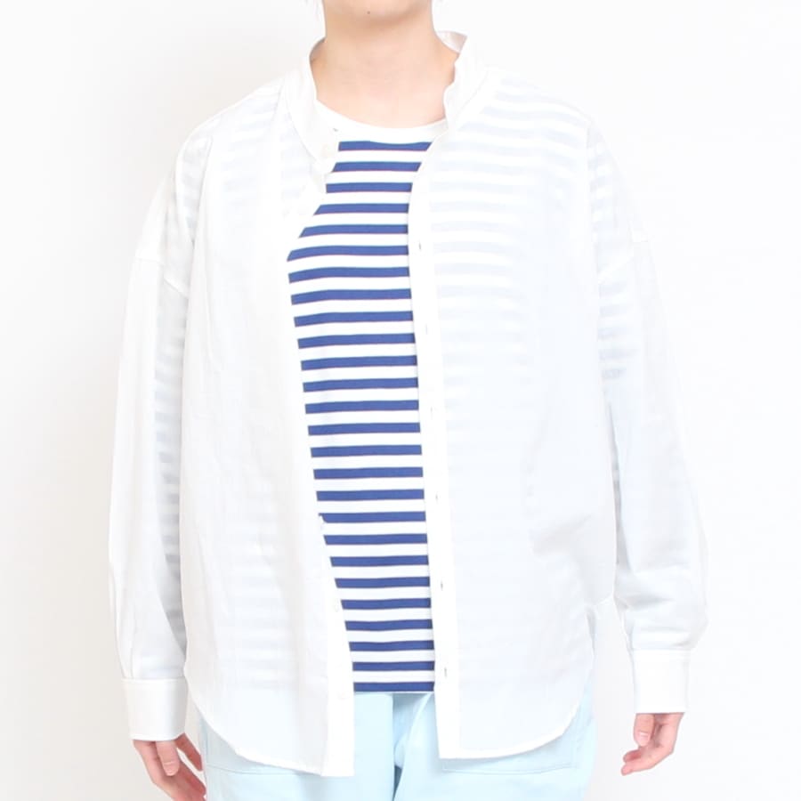 【30％OFF】【BLUEのみ ラスト1点】NARUふんわりローンスミスシャツ