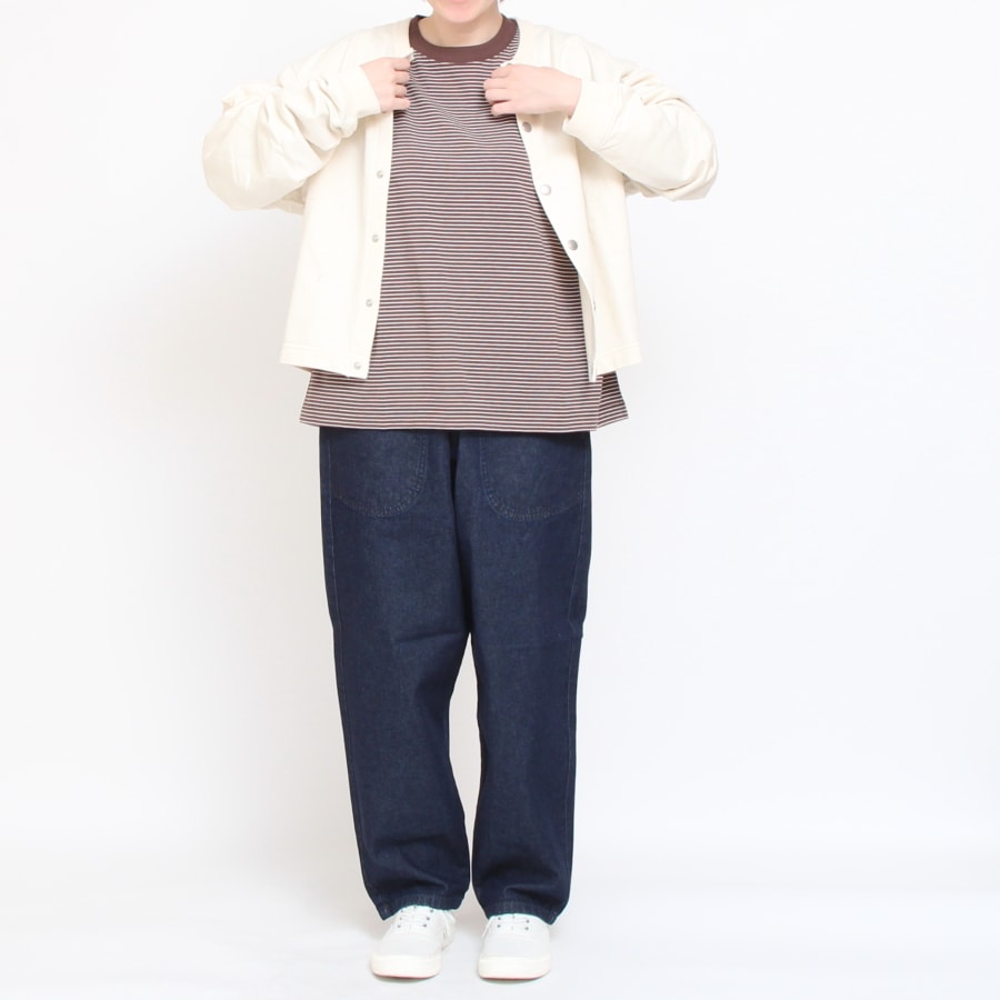 【IVORYラスト1点】DANTONボーダークルーネック長袖Tシャツ24