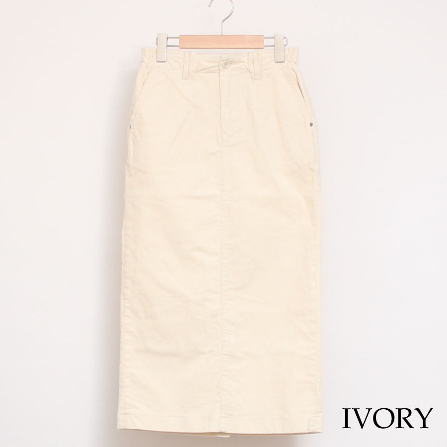 【30%OFF】【IVORY・WINEのみ ラスト1点ずつ】D.M.Gコーデュロイタイトスカート