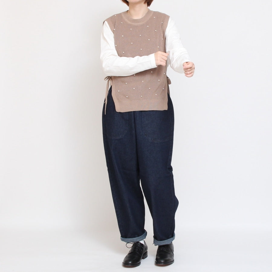【50%OFF】sosottoパールニットベスト