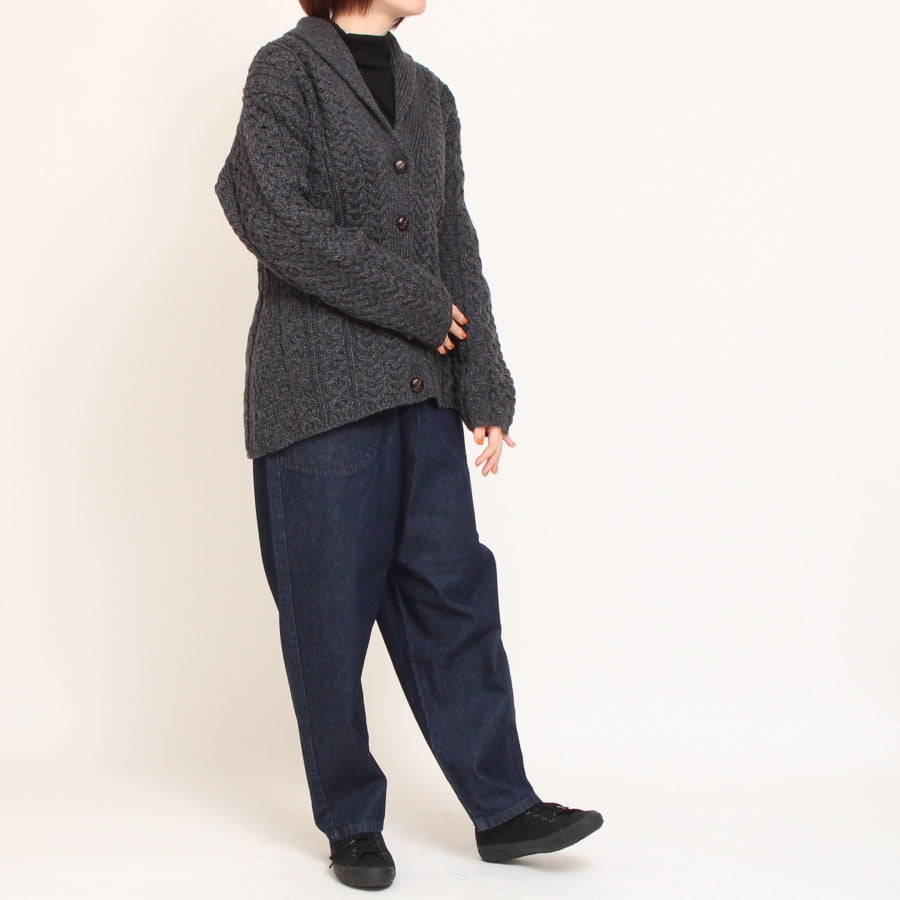 【40％OFF】【CHARCOAL GRAYのみ ラスト1点】Aran Woollen Millsショールカーディガン24