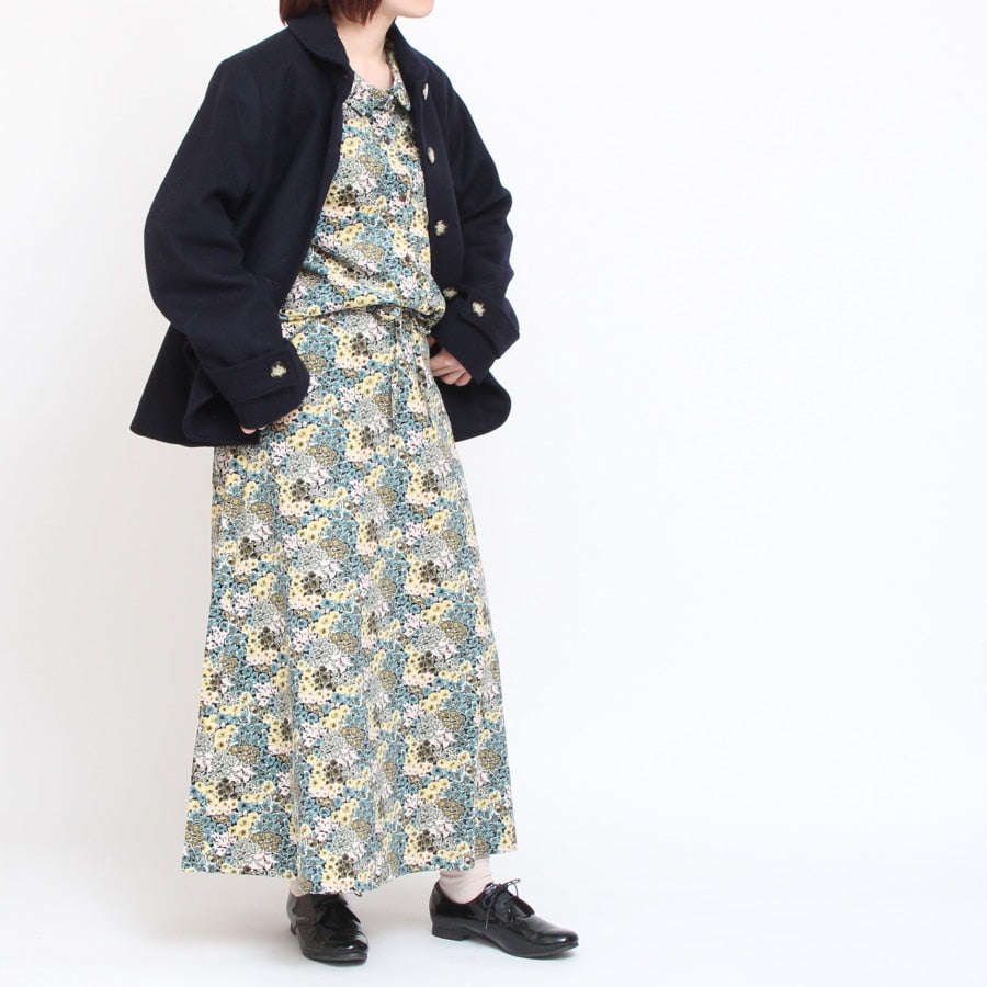【20％OFF】【GREENのみ ラスト１点】コーデュロイLIBERTYリボン付きスカート(2411)