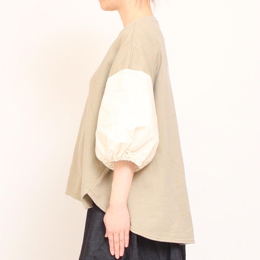 【再値下げ】NARU裏毛×シーチングワッシャープルオーバー