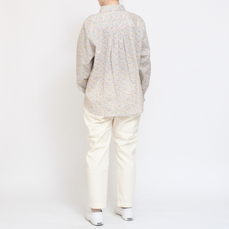 【再値下げ】【YELLOWラスト1点】LIBERTY丸襟シャーリング袖ブラウス2502
